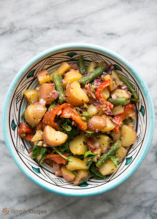 Mediterranean Potato Salad | Faith, Hope, Love, and Luck Survive Despite a Whiskered Accomplice