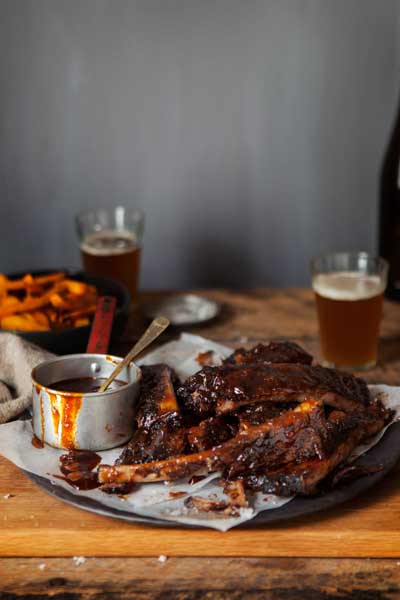 Sticky BBQ Spare Ribs with Coffee Rub | Faith, Hope, Love, and Luck Survive Despite a Whiskered Accomplice
