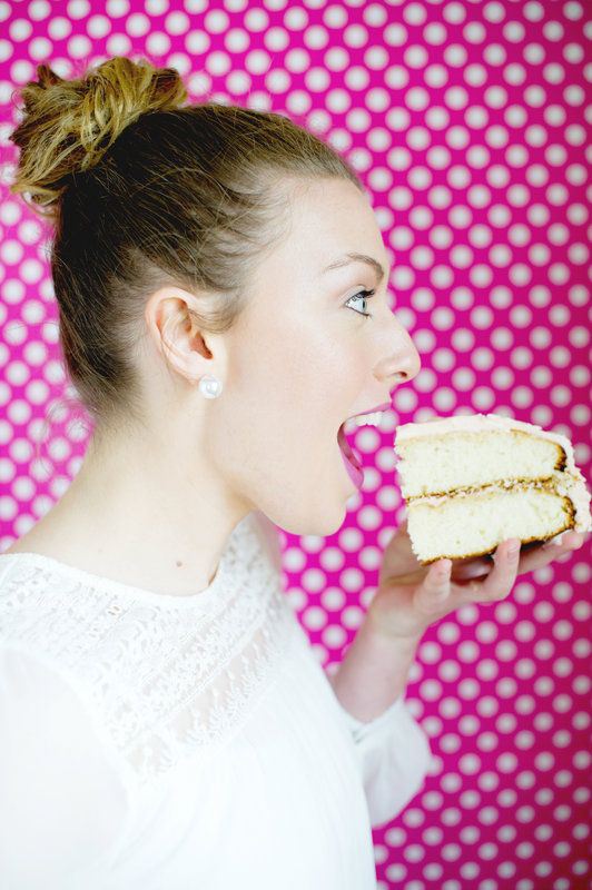 Valentine's Cake Big Bite - #YouSparkle Valentine's Day | Faith, Hope, Love, and Luck Survive Despite a Whiskered Accomplice