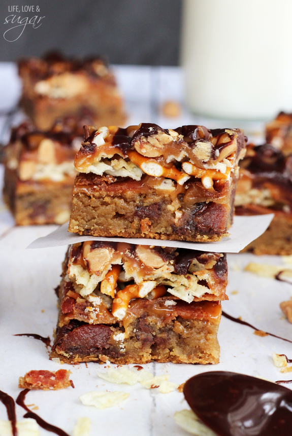 Bacon, Beer and Potato Chip Cookie Bars | Faith, Hope, Love, and Luck Survive Despite a Whiskered Accomplice