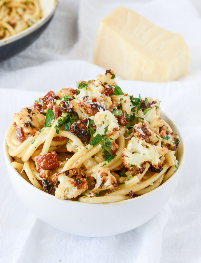 Charred Cauliflower Carbonara | Faith, Hope, Love, and Luck Survive Despite a Whiskered Accomplice