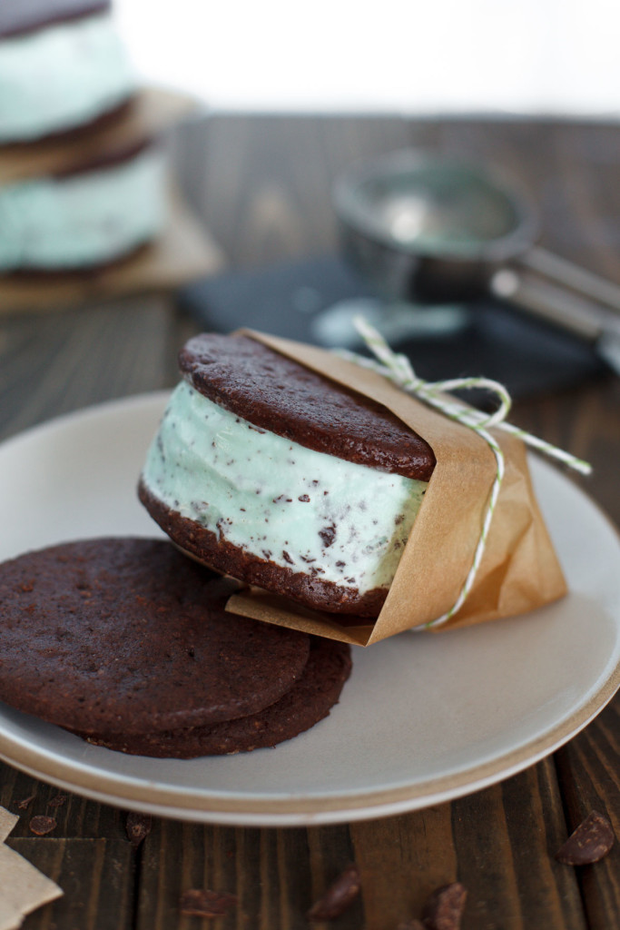 Double Mint Chocolate Chip Ice Cream Sandwiches | Faith, Hope, Love, and Luck Survive Despite a Whiskered Accomplice