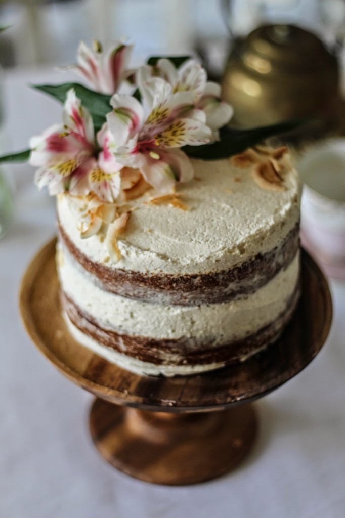 Hummingbird Cake with Cinnamon and Honey Cream Cheese Frosting | Faith, Hope, Love, and Luck Survive Despite a Whiskered Accomplice