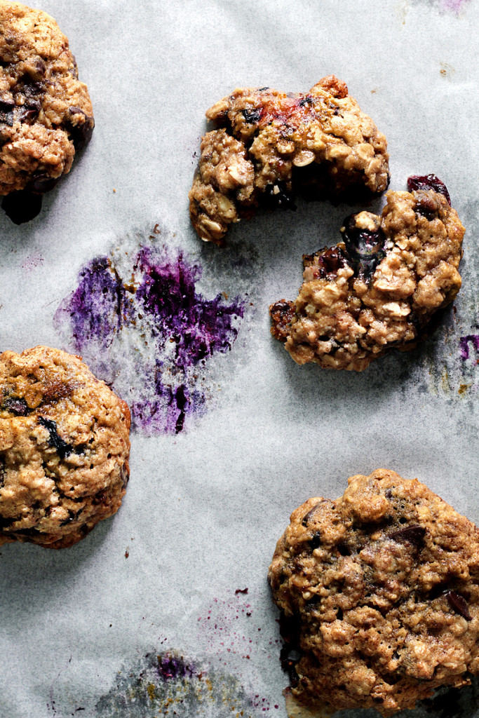 Monday Blue-Berry Oatmeal Cookie | Faith, Hope, Love, and Luck Survive Despite a Whiskered Accomplice