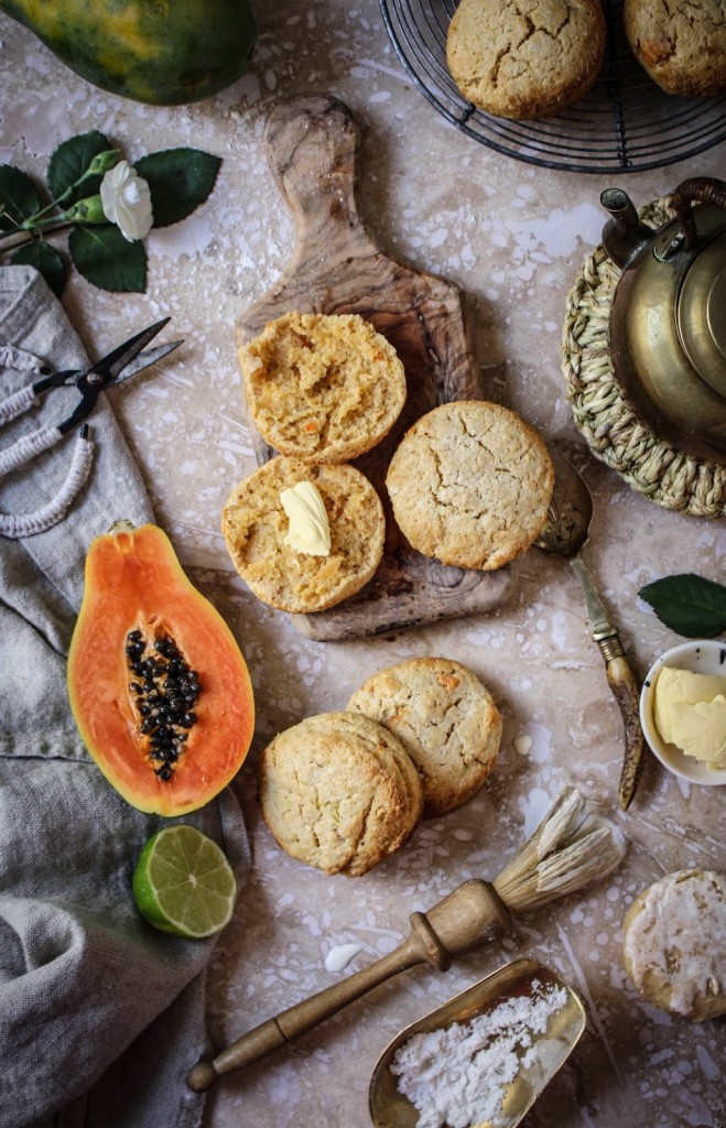 Papaya and Lime Scones | Faith, Hope, Love, and Luck Survive Despite a Whiskered Accomplice