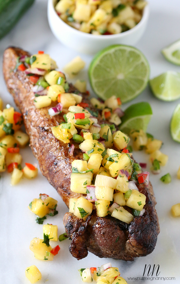 Pork Tenderloin with Pineapple Salsa | Faith, Hope, Love, and Luck Survive Despite a Whiskered Accomplice