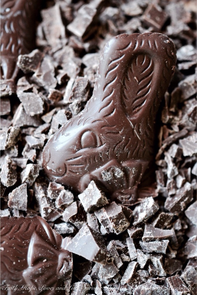 "Killer Bunny" Oatmeal Cookies - Do you dream of warm, gooey cookies fresh from the oven but cringe at the cost of premium chocolate chips? There's a secret weapon hiding in plain sight, especially right after Easter. Discounted high-quality chocolate bunnies, commonly found in your local store's clearance section, are easy to chop into small chocolate chunks for use in your favorite cookie recipes. These "Killer Bunny" Oatmeal Cookies are a chocolatey, chewy, budget-friendly sweet treat that will have everyone hopping for joy.