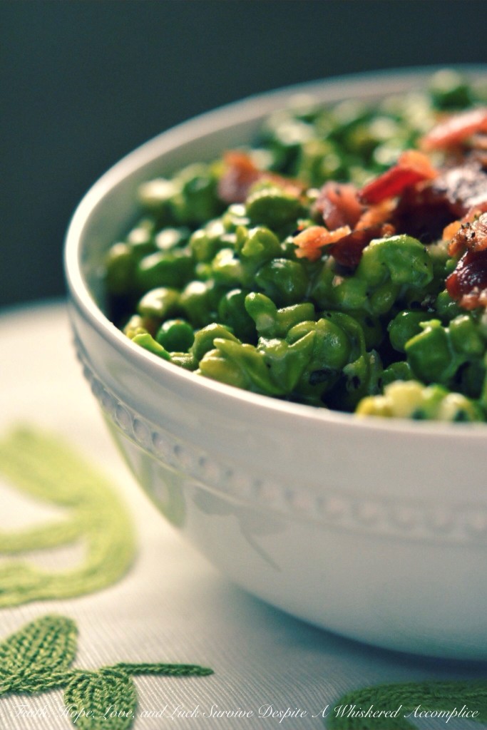 Mushy Peas with Bacon | Faith, Hope, Love, and Luck Survive Despite a Whiskered Accomplice