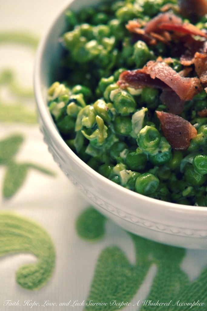 Mushy Peas with Bacon | Faith, Hope, Love, and Luck Survive Despite a Whiskered Accomplice
