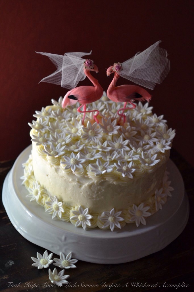 Raspberry Lemon Cake with Italian Buttercream | Faith, Hope, Love, and Luck Survive Despite a Whiskered Accomplice