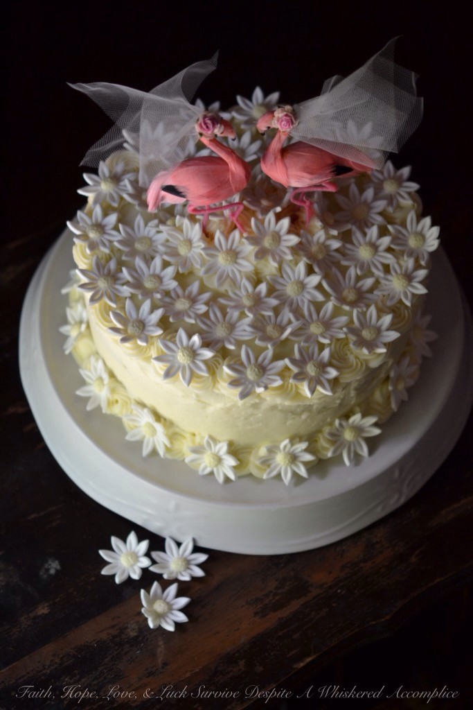 Raspberry Lemon Cake with Italian Buttercream | Faith, Hope, Love, and Luck Survive Despite a Whiskered Accomplice