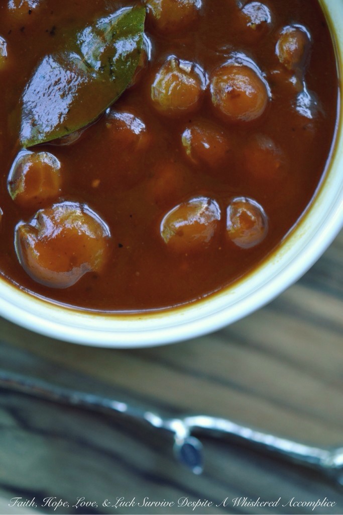 Sweet and Sour BBQ Sauce with Grapes | Faith, Hope, Love, and Luck Survive Despite a Whiskered Accomplice