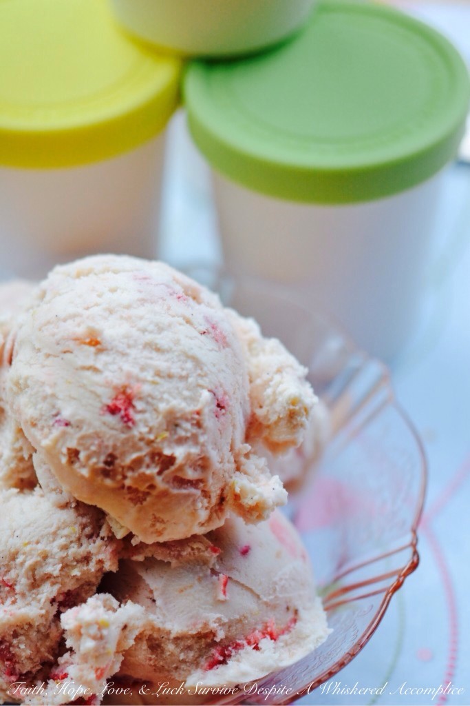 Strawberry-Rhubarb Cheesecake Ice Cream - When you have a jar of strawberry-rhubarb preserves on hand, you definitely need to make this cheesecake ice cream. The addition of lemon gives this fruity ice cream a nice tangy flavor and the cream cheese adds a decadent creamy texture that really takes this frozen treat to the next level.