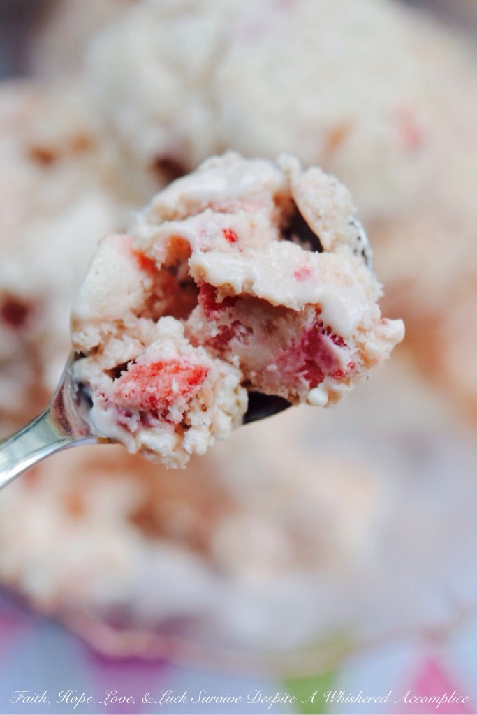 Strawberry-Rhubarb Cheesecake Ice Cream - When you have a jar of strawberry-rhubarb preserves on hand, you definitely need to make this cheesecake ice cream. The addition of lemon gives this fruity ice cream a nice tangy flavor and the cream cheese adds a decadent creamy texture that really takes this frozen treat to the next level.