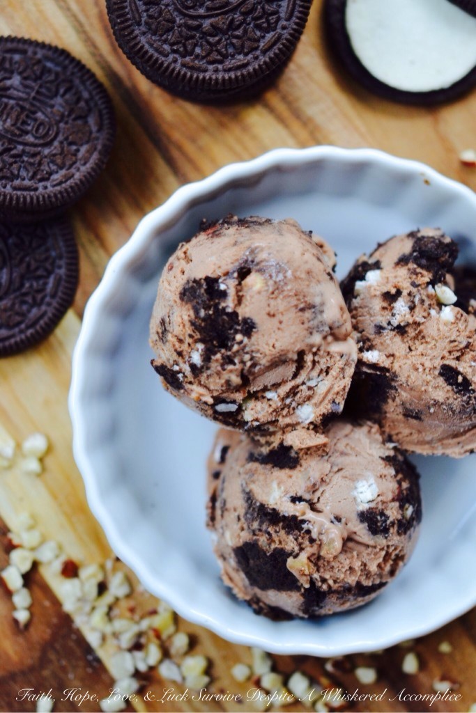 Hazelnut Oreo Ice Cream - Get a little nutty, a little hazelnutty. This hazelnut-loaded ice cream uses both Nutella and chopped hazelnuts to achieve an intense hazelnut flavor. Add in some crushed Oreo cookies, and you've got a nutty chocolate dessert treat that simply can't be resisted.