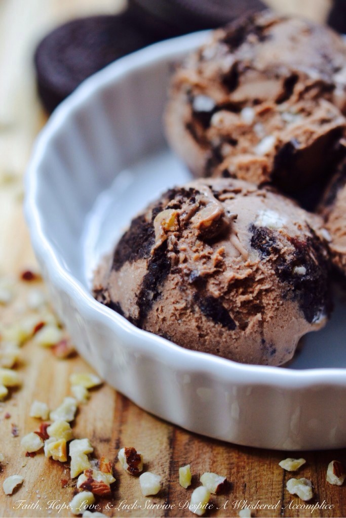 Hazelnut Oreo Ice Cream - Get a little nutty, a little hazelnutty. This hazelnut-loaded ice cream uses both Nutella and chopped hazelnuts to achieve an intense hazelnut flavor. Add in some crushed Oreo cookies, and you've got a nutty chocolate dessert treat that simply can't be resisted.