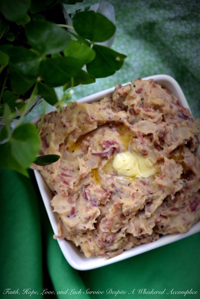 Corned Beef "Hash"ed Potatoes | Faith, Hope, Love, and Luck Survive Despite a Whiskered Accomplice