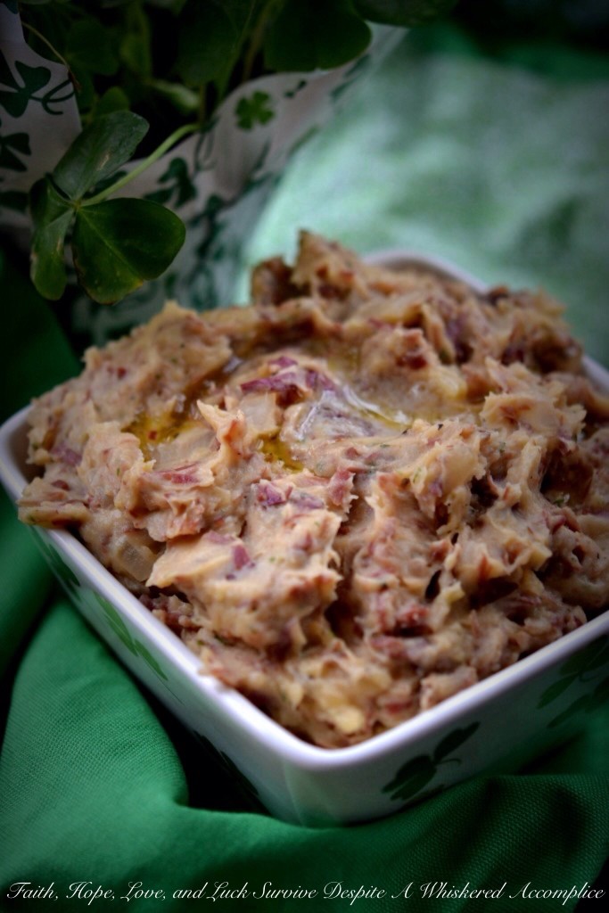Corned Beef "Hash"ed Potatoes | Faith, Hope, Love, and Luck Survive Despite a Whiskered Accomplice