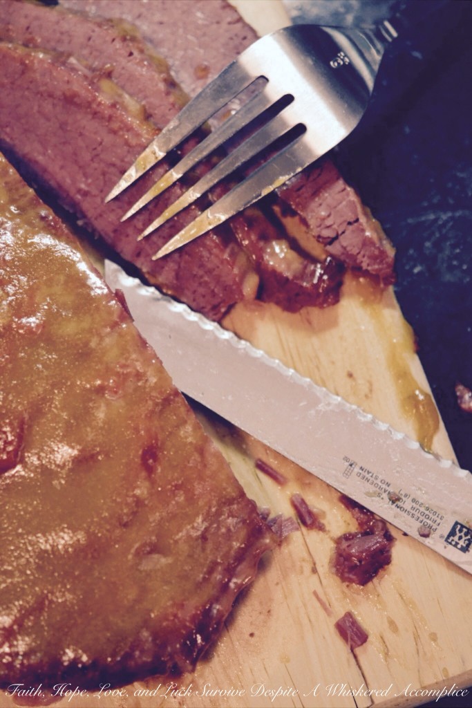 Candied Corned Beef Brisket | Faith, Hope, Love, and Luck Survive Despite a Whiskered Accomplice