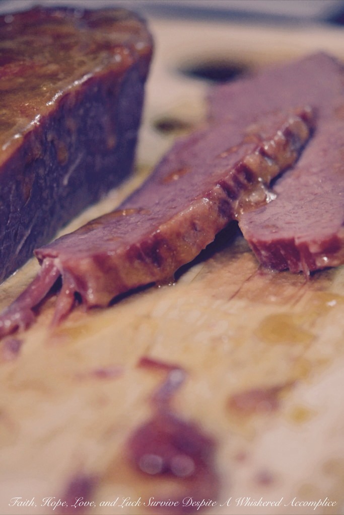 Candied Corned Beef Brisket | Faith, Hope, Love, and Luck Survive Despite a Whiskered Accomplice