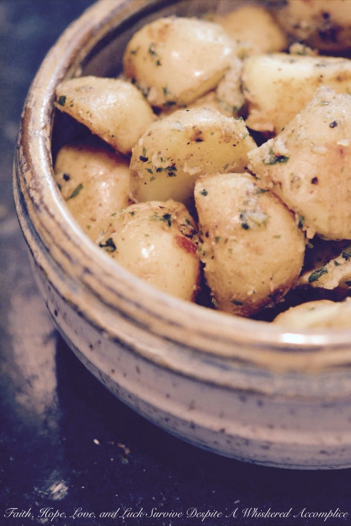 Boiled Crusted Potatoes | Faith, Hope, Love, and Luck Survive Despite a Whiskered Accomplice