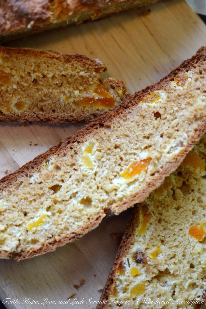 Apricot Irish Soda Bread - Dried apricots and a touch of Irish whiskey transform basic soda bread into something slightly sweet and delicious. Whether you choose to serve this on St. Patrick's Day or on any other day of the year, it's sure to disappear quickly.