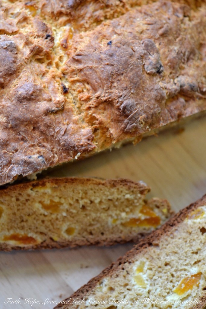 Apricot Irish Soda Bread - Dried apricots and a touch of Irish whiskey transform basic soda bread into something slightly sweet and delicious. Whether you choose to serve this on St. Patrick's Day or on any other day of the year, it's sure to disappear quickly.