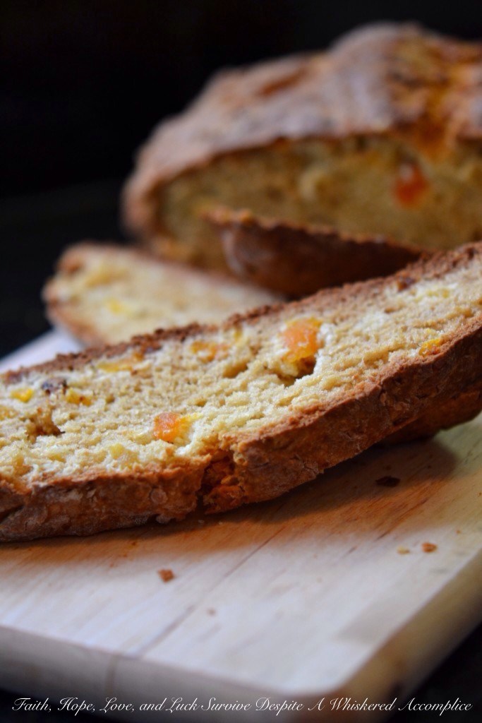Apricot Irish Soda Bread - Dried apricots and a touch of Irish whiskey transform basic soda bread into something slightly sweet and delicious. Whether you choose to serve this on St. Patrick's Day or on any other day of the year, it's sure to disappear quickly.