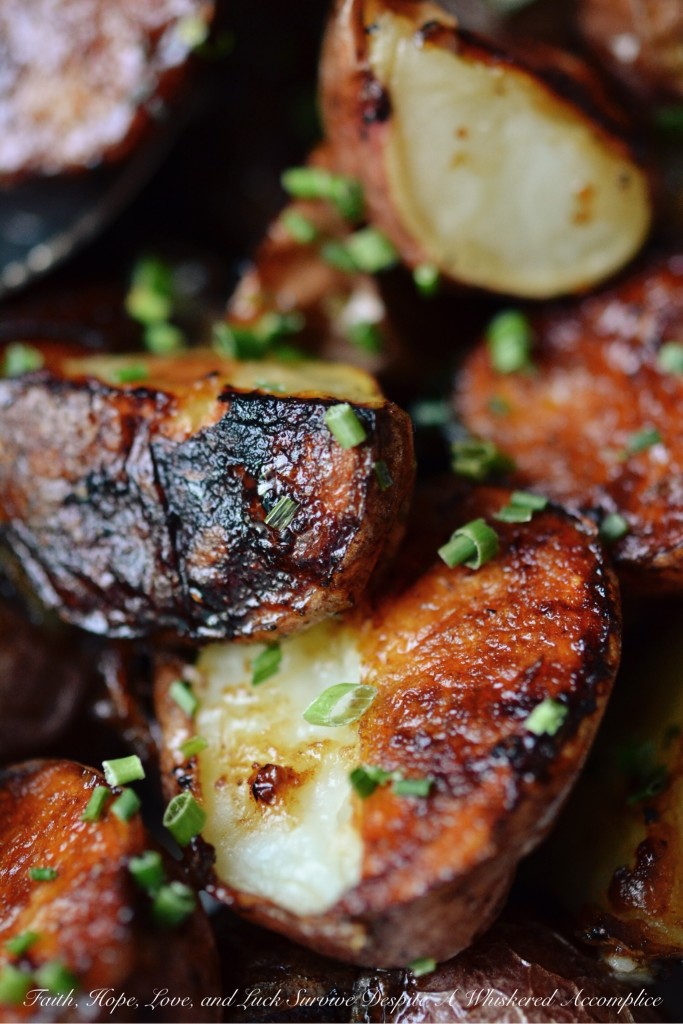 Asian Coconut Water Roasted Potatoes | Faith, Hope, Love, and Luck Survive Despite a Whiskered Accomplice