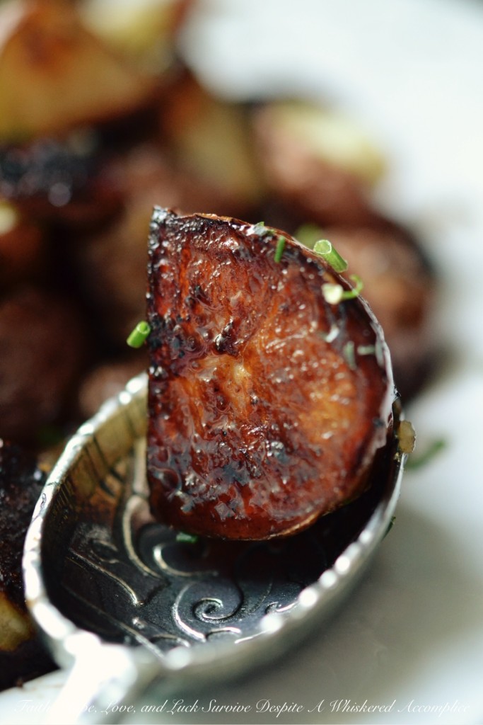 Asian Coconut Water Roasted Potatoes | Faith, Hope, Love, and Luck Survive Despite a Whiskered Accomplice