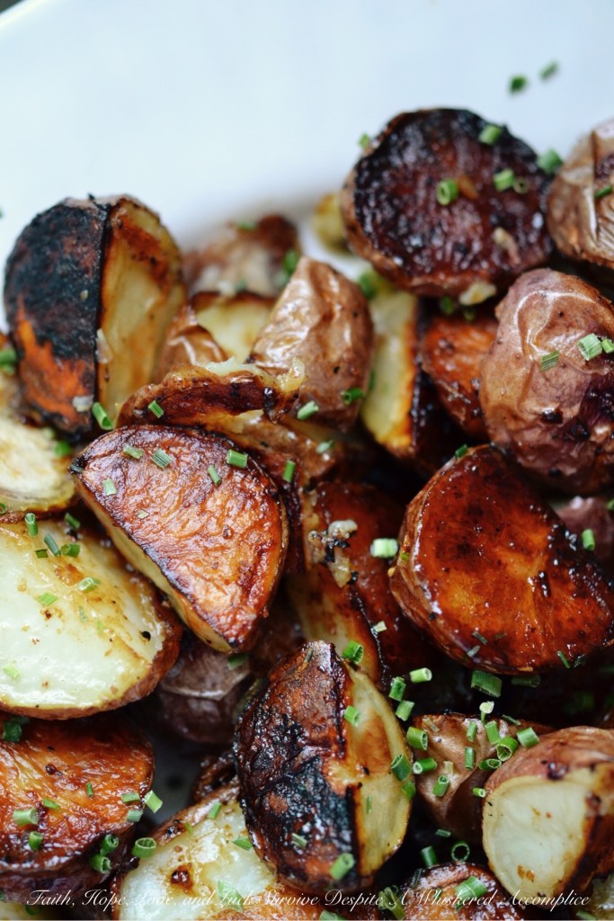Asian Coconut Water Roasted Potatoes | Faith, Hope, Love, and Luck Survive Despite a Whiskered Accomplice