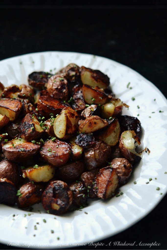 Asian Coconut Water Roasted Potatoes | Faith, Hope, Love, and Luck Survive Despite a Whiskered Accomplice