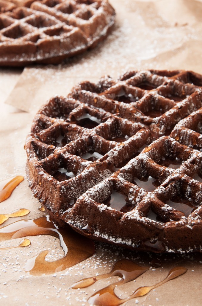 Dark Chocolate Waffles | Faith, Hope, Love, and Luck Survive Despite a Whiskered Accomplice