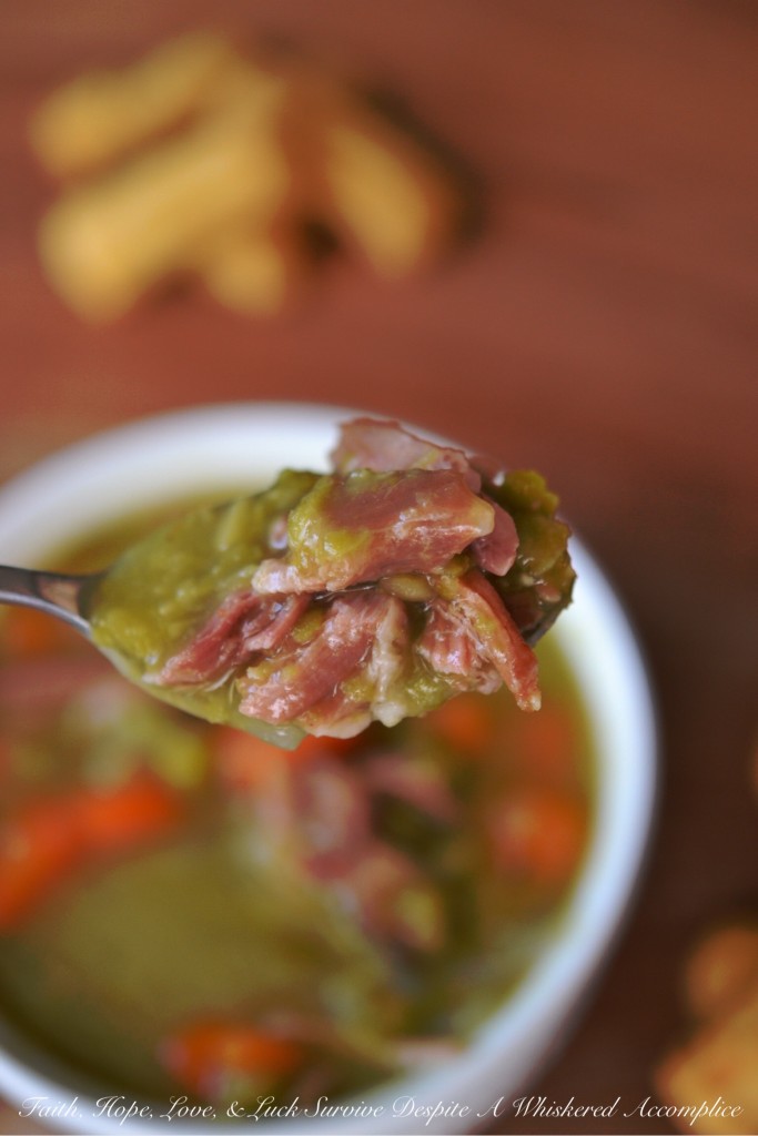 Lazy Ham and Split Pea Soup - We all have those days when we want to be lazy, but we also want something comforting and hearty to enjoy for dinner. This split pea soup, made with homemade ham stock, is the perfect meal for one of those days.