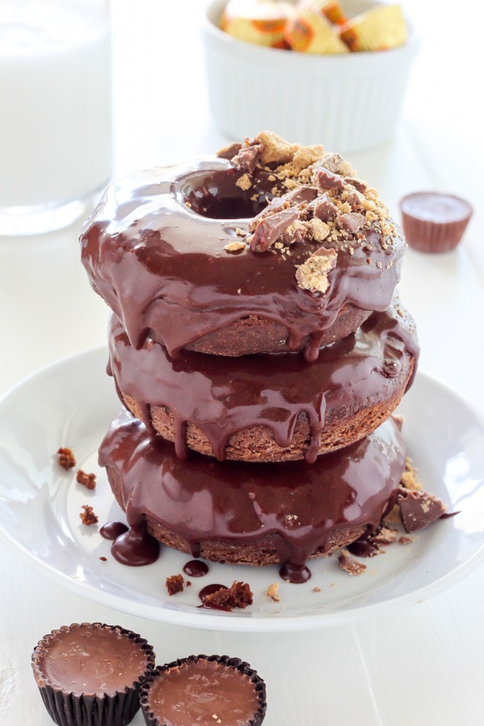 Double Chocolate Peanut Butter Cup Donuts | Faith, Hope, Love, and Luck Survive Despite a Whiskered Accomplice