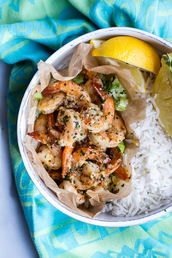 Garlic Lemon Butter Shrimp | Faith, Hope, Love, and Luck Survive Despite a Whiskered Accomplice