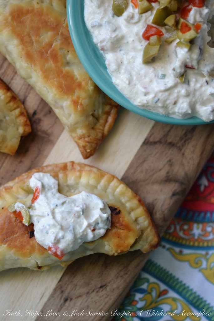 Olive Crema for Empanadas | Faith, Hope, Love, and Luck Survive Despite a Whiskered Accomplice