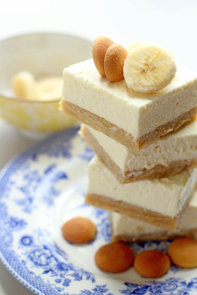 Banana Pudding Cheesecake Blondies | Faith, Hope, Love, and Luck Survive Despite a Whiskered Accomplice