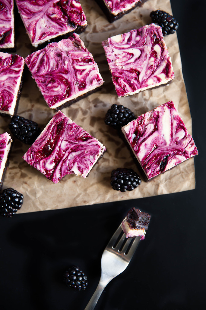 Blackberry Cheesecake Brownies | Faith, Hope, Love, and Luck Survive Despite a Whiskered Accomplice