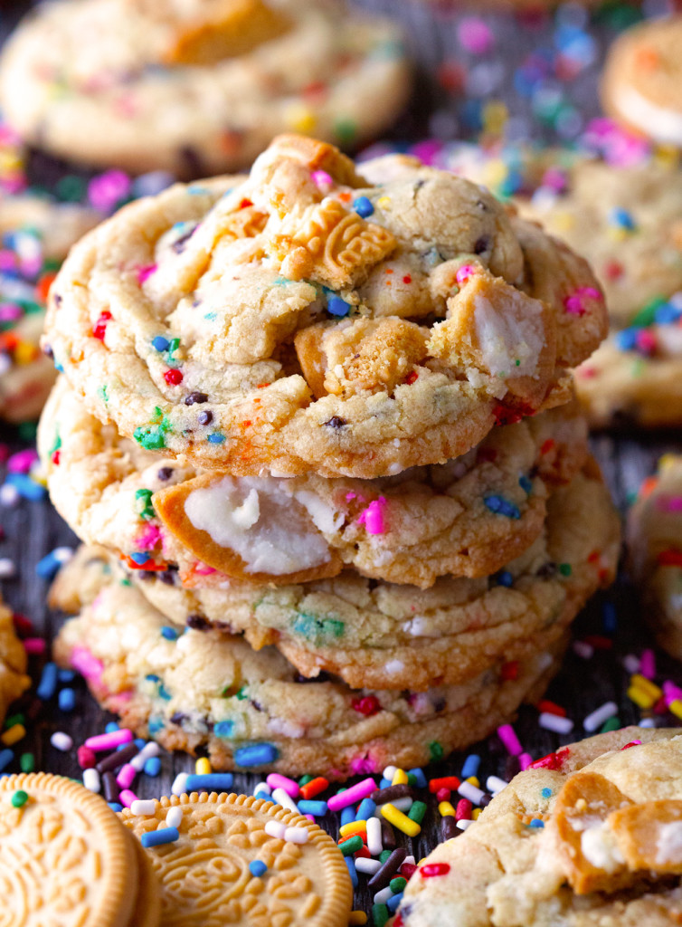 Cake Batter Golden Oreos Rainbow Cookies | Faith, Hope, Love, and Luck Survive Despite a Whiskered Accomplice