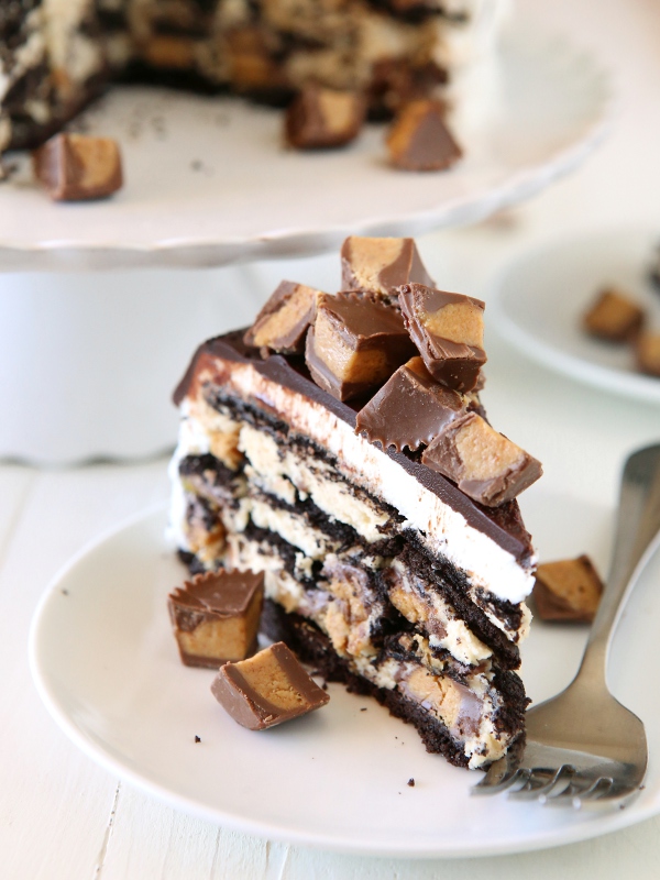 Reese's Chocolate Peanut Butter Icebox Cake | Faith, Hope, Love, and Luck Survive Despite a Whiskered Accomplice