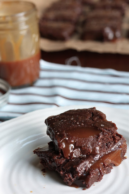 Salted Caramel Brownies | Faith, Hope, Love, and Luck Survive Despite a Whiskered Accomplice