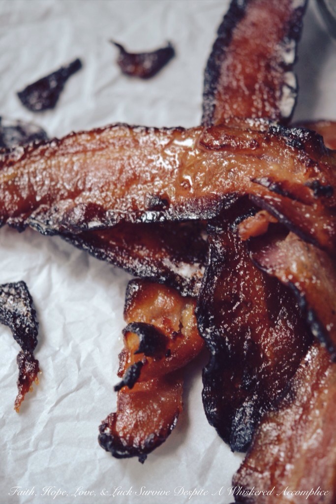 Horseradish Candied Bacon | Faith, Hope, Love, and Luck Survive Despite a Whiskered Accomplice