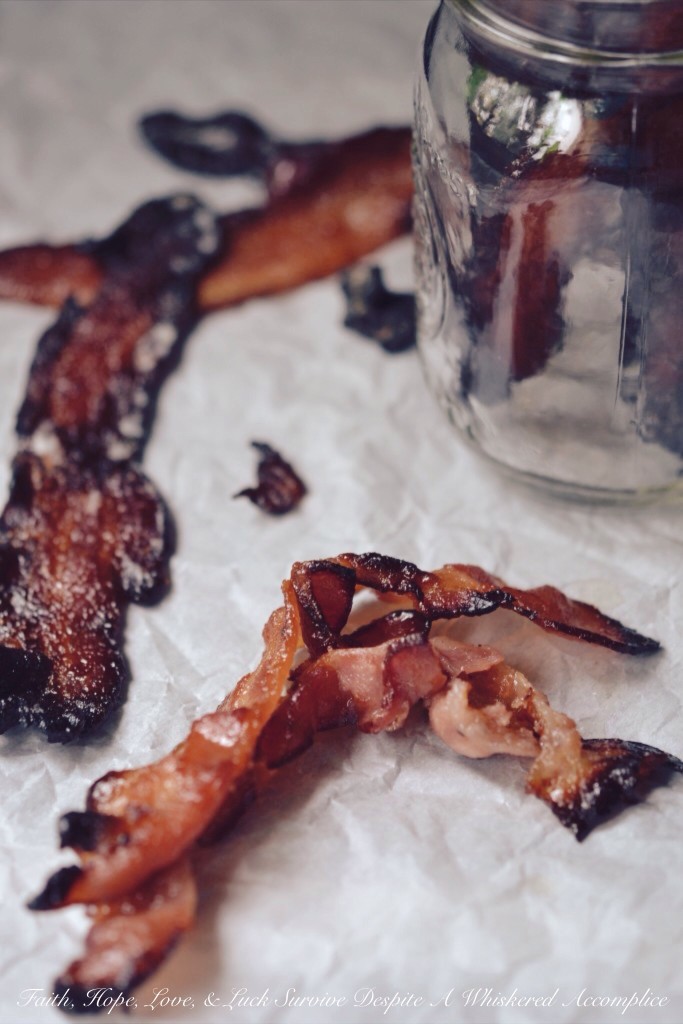 Horseradish Candied Bacon | Faith, Hope, Love, and Luck Survive Despite a Whiskered Accomplice