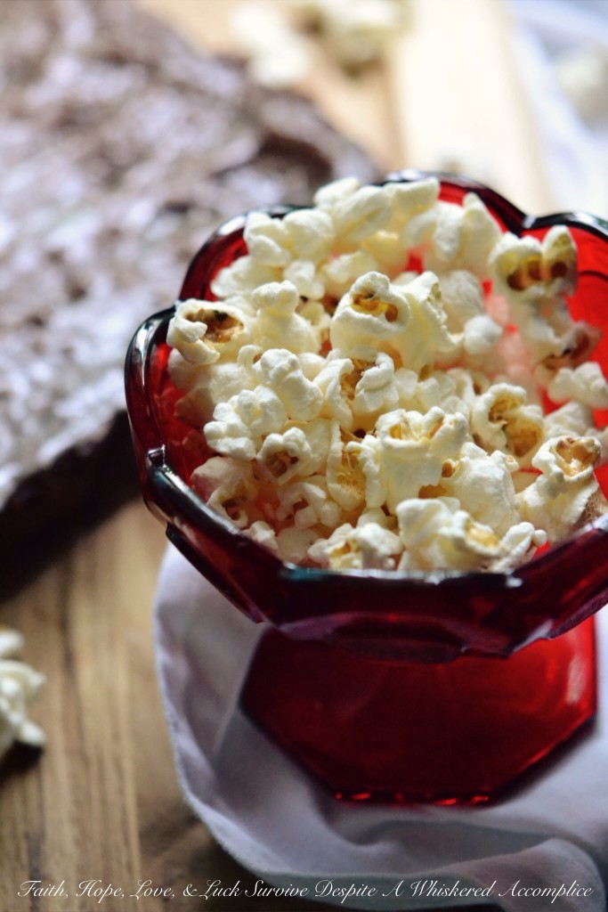 Sweet Popcorn Brownies | Faith, Hope, Love, and Luck Survive Despite a Whiskered Accomplice