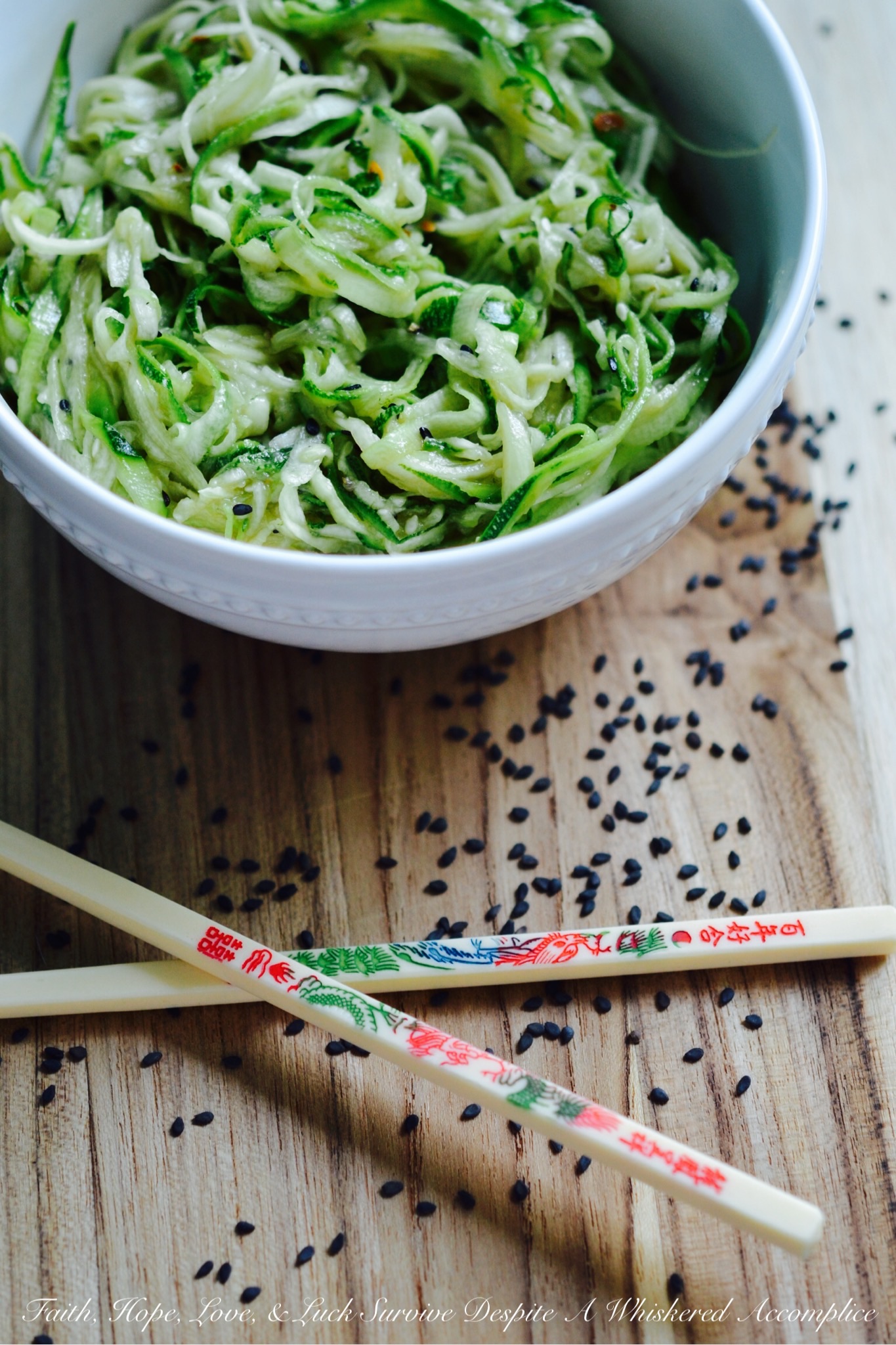 Quick No-Cook Asian Zucchini Noodles
