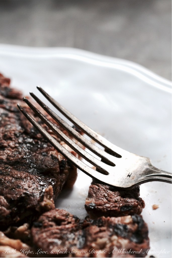 Margarita Delmonico Ribeye Steaks | Faith, Hope, Love, and Luck Survive Despite a Whiskered Accomplice