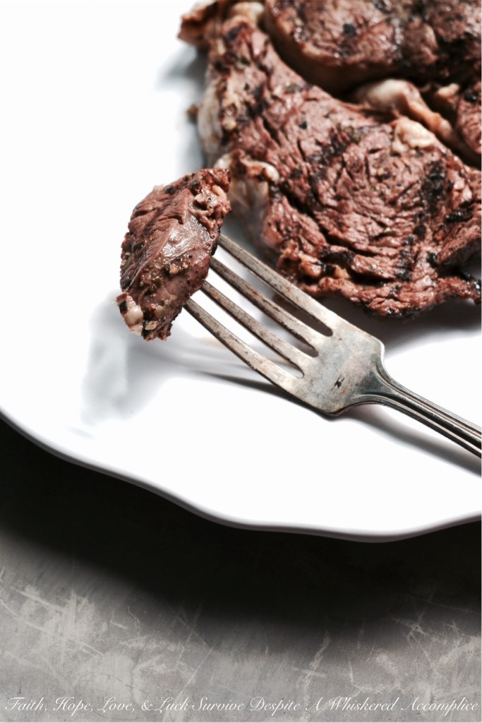Margarita Delmonico Ribeye Steaks | Faith, Hope, Love, and Luck Survive Despite a Whiskered Accomplice