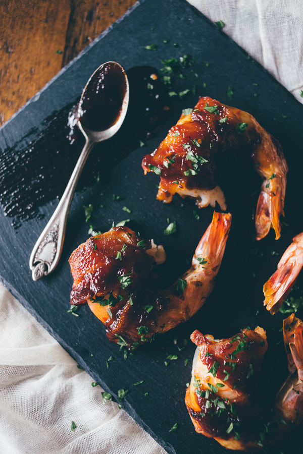 Apple Butter Bacon Wrapped Shrimp | Faith, Hope, Love, and Luck Survive Despite a Whiskered Accomplice