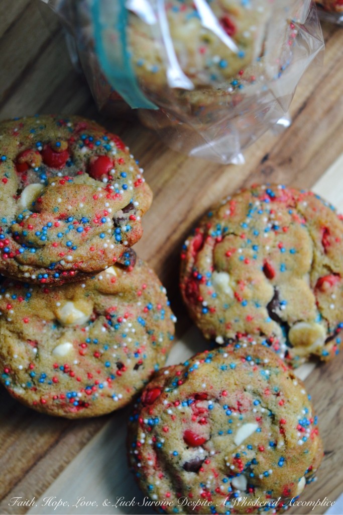 4th of July Brown Butter Whoop It Up Cookies | Faith, Hope, Love, and Luck Survive Despite a Whiskered Accomplice